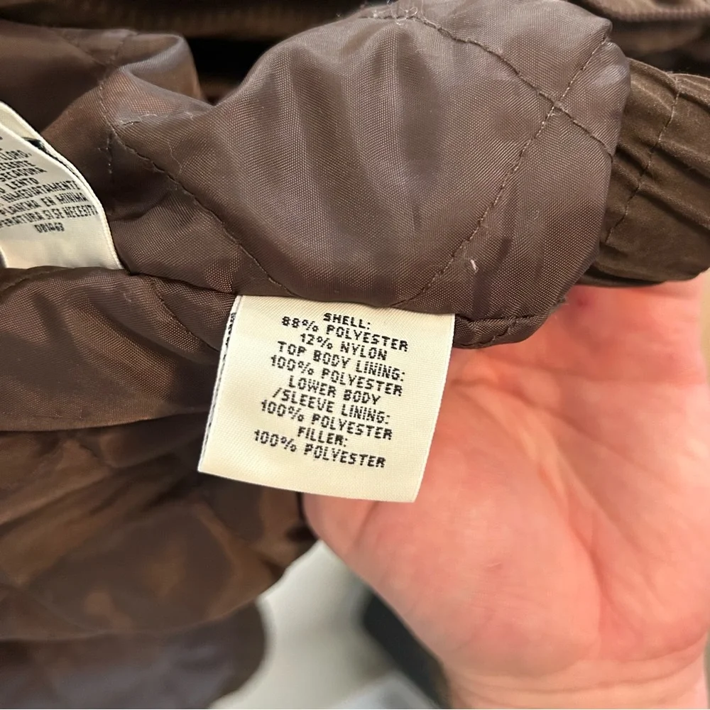 VTG St.‎ John's Bay Men's Thick Faux Suede Bomber Jacket Brown Size 2XL